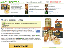 Tablet Screenshot of mleczkopszczele.com
